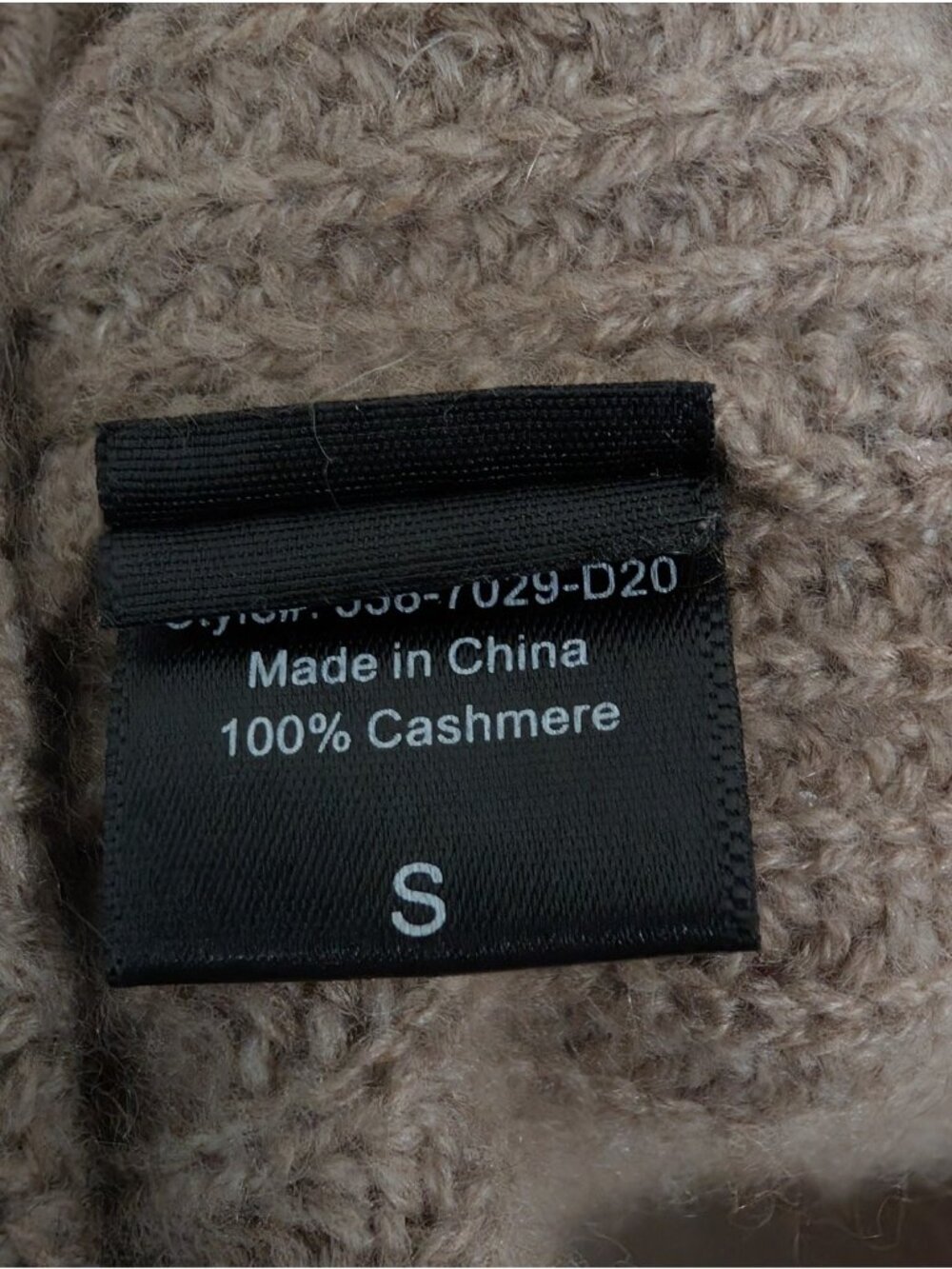 JENNI KAYNE Cashmere Fisherman Sweater Undyed Stone Size Small Quite Luxury - Picture 5 of 8